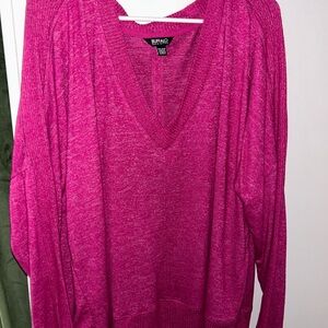 Buffalo David Bitton Pink V-Neck Sweater